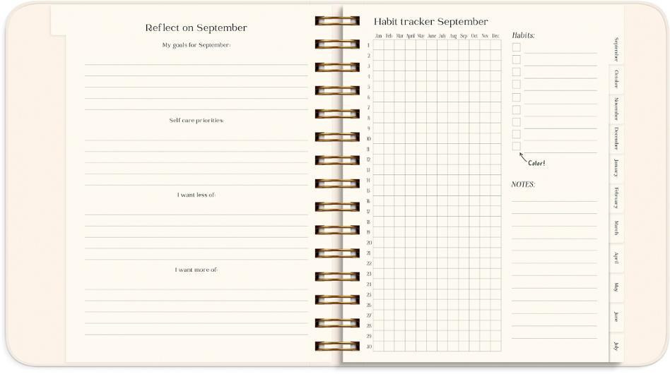 Kalender Life Planner Flowers A5 26/27