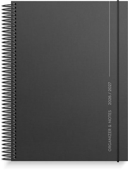 Kalender Organizer & Notes svart 26/27