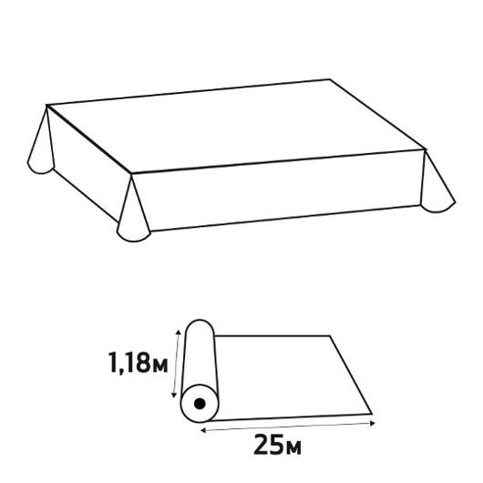 Duk PRONAPPE damast 1,18x25m röd/vit