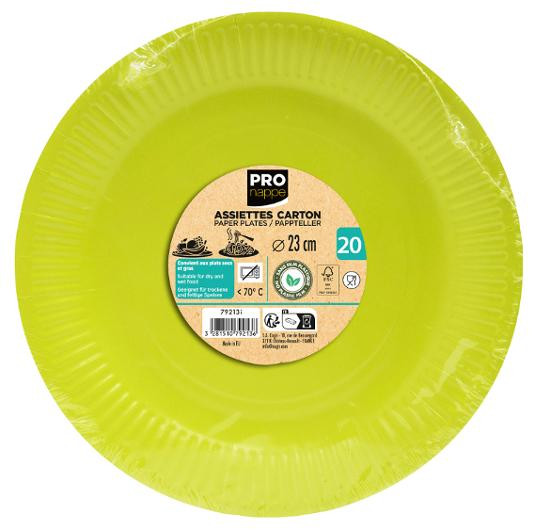 Tallrik PRONAPPE papper 23cm kiwi 20/fp