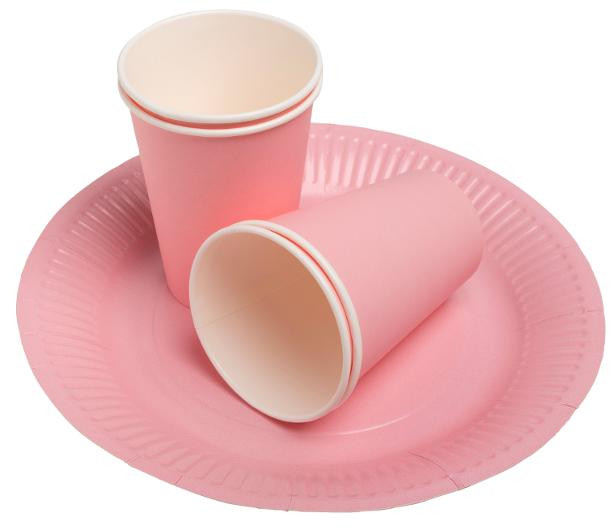 Pappersbägare PRONAPPE 20cl rosa 15/fp