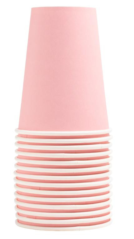 Pappersbägare PRONAPPE 20cl rosa 15/fp