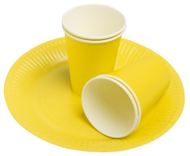 Pappersbägare PRONAPPE 20cl gul 15/fp