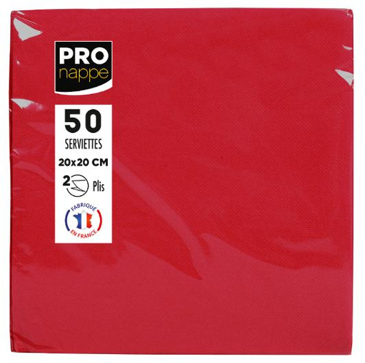 Servett PRONAPPE 20x20cm röd 50/fp