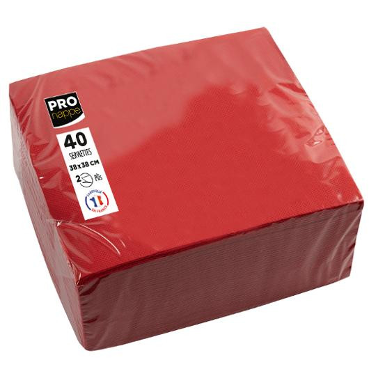 Servett PRONAPPE 38x38cm röd 40/fp