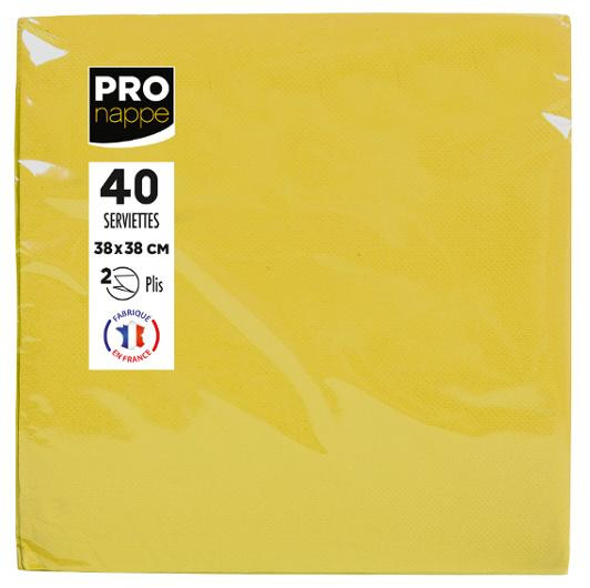 Servett PRONAPPE 38x38cm gul 40/fp