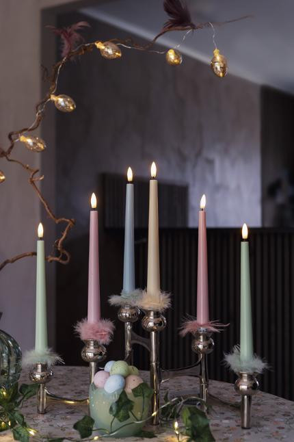Antikljus STAR T LED Candy 26cmrosa 2/fp