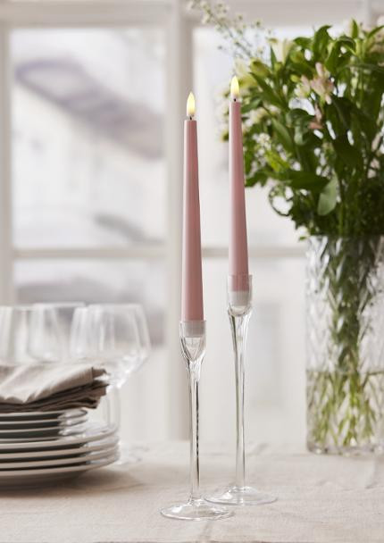 Antikljus STAR T LED Candy 26cmrosa 2/fp