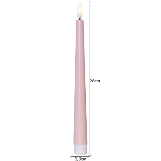 Antikljus STAR T LED Candy 26cmrosa 2/fp