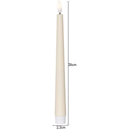 Antikljus STAR T LED Candy 26cm gul 2/fp