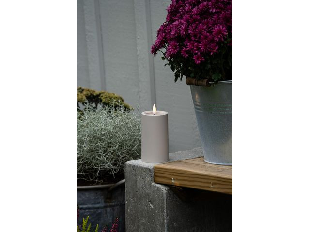 Blockljus KONSTSMIDE LEDtimer beige 12cm