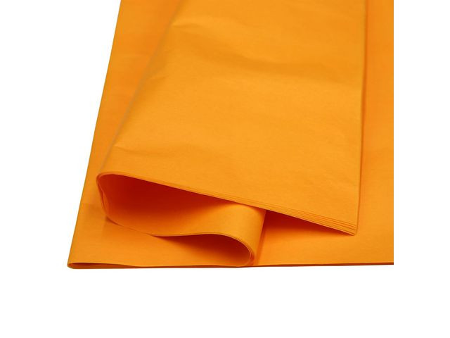 Silkespapper 50X70cm orange 25ark/fp