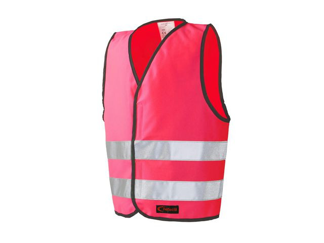 Reflexväst Barn med Kardborre S rosa
