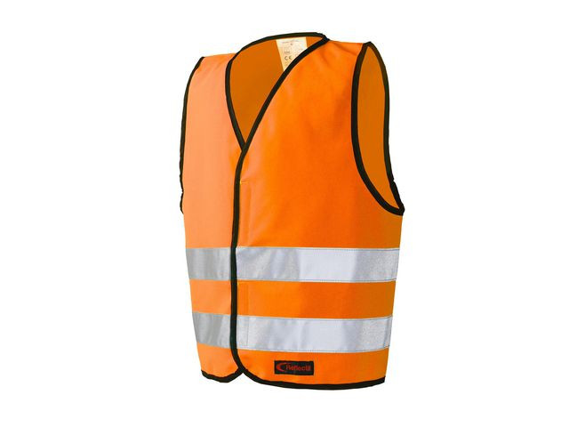 Reflexväst Barn med Kardborre XS orange