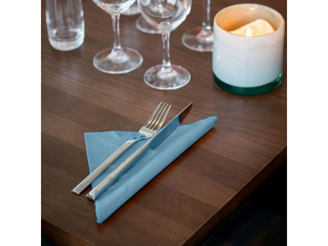 Servett TORK Lunch 3-lags ljusblå 150/fp