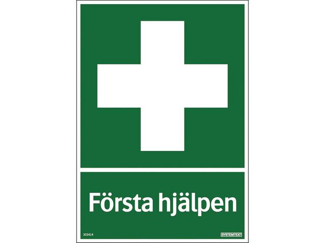 Skylt Första hjälpen 210x297mm