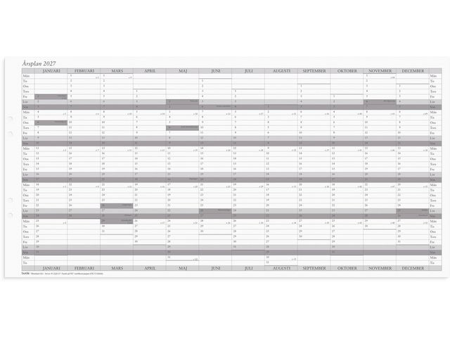 Väggkalender Årsplan 2027 5/fp