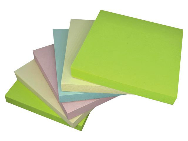 Notes LYRECO recycled 75x75mm sort. 6/fp