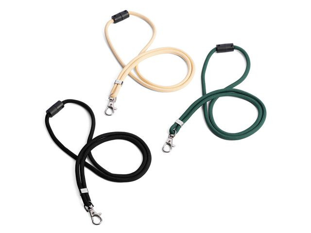 Nyckelband rPET karbinhake svart 10/fp