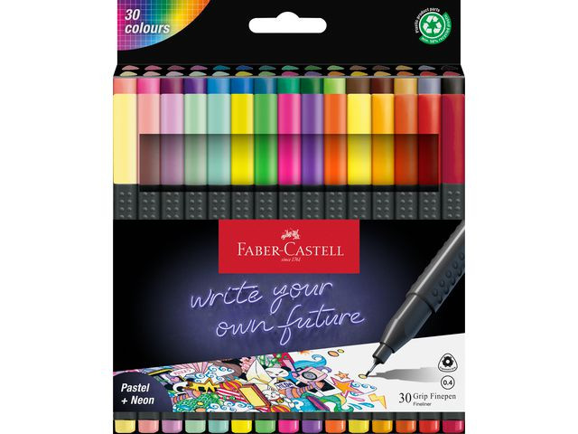 Fiberpenna FABER Grip Fine 0.4 mm 30/fp