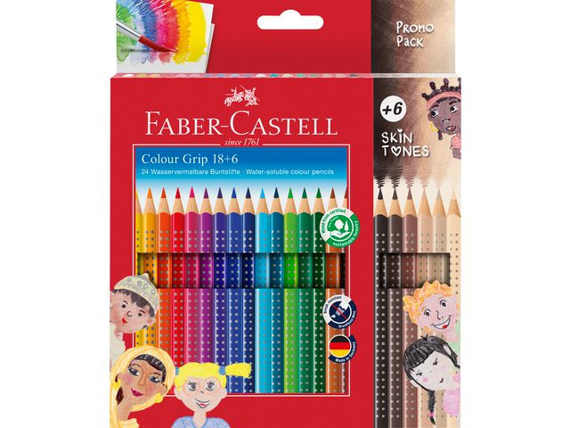 Färgpenna FABER CASTELL Grip 24/fp