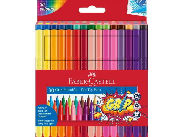 Fiberpenna FABER neon och pastell 30/fp