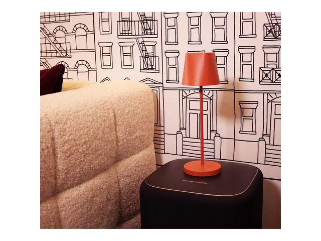 Bordslampa UNILUX Ava LED tegelröd