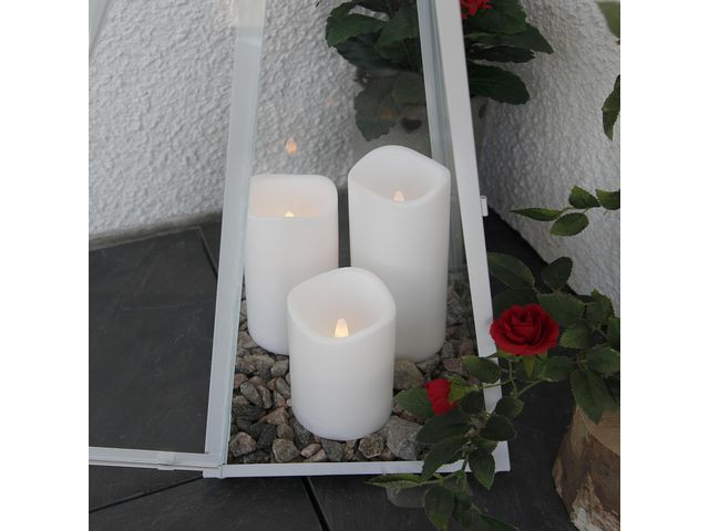 Blockljus STAR T LED Paul 15cm vit
