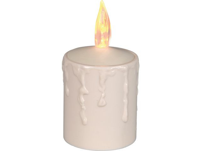 Blockljus STAR T LED Paula 11,5cm beige