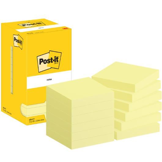 Notes POST-IT 76x76mm gul