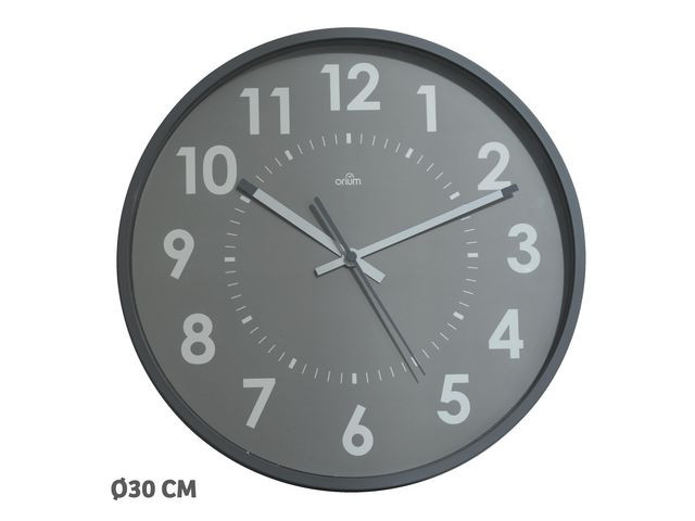 Väggur CEP Silent Ø30cm grå