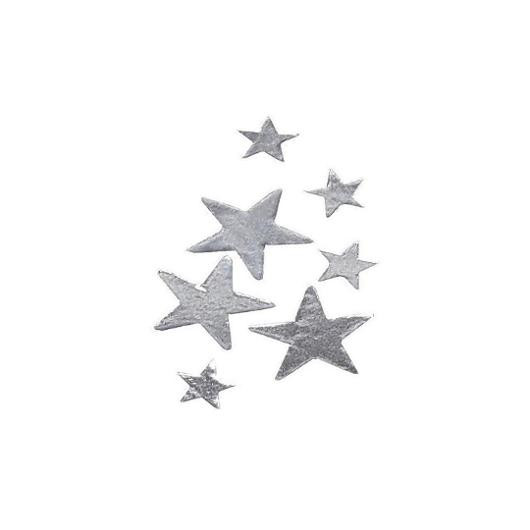 Stickers stjärnor silver 25mm 108/fp