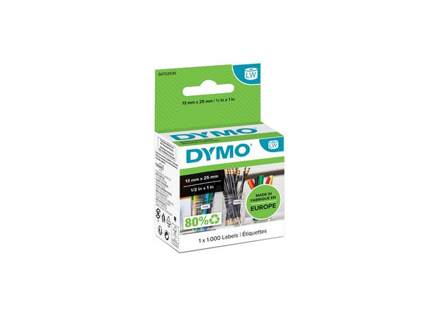 Etikett DYMO LW 25x13mm 1000/fp