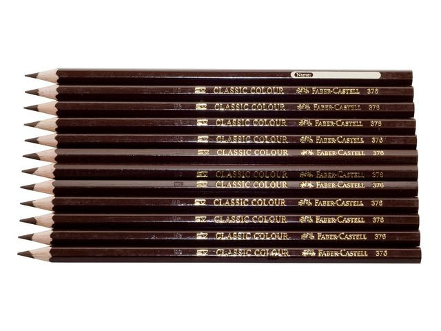Färgpenna FABER-CASTELL brun 12/fp