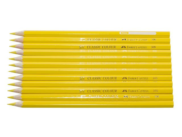 Färgpenna FABER-CASTELL gul 12/fp