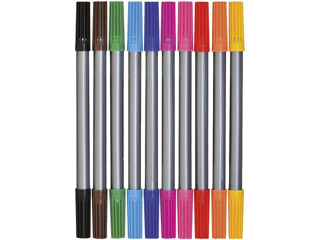 Fiberpenna dubbelspets 10/fp