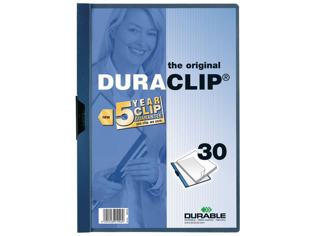 Klämmapp Duraclip 2200 A4 3mm blå