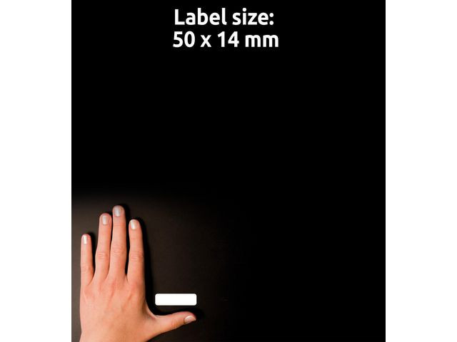 Etikett AVERY handskr 14x50mm vit 672/fp