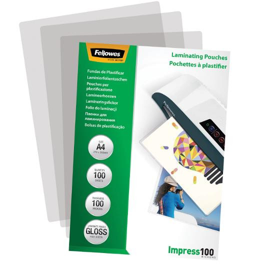 Laminat FELLOWES A4 100mic klar 100/fp