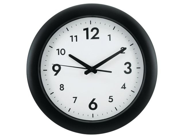 Väggur Easytime Ø30cm svart