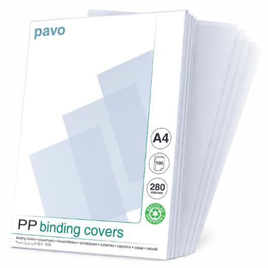 Plastomslag PAVO A4 280mic 100/fp