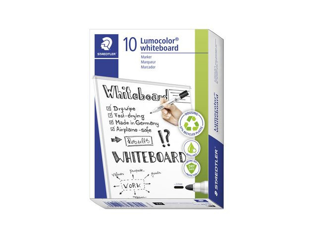 Whiteboardpenna LUMOCOLOR 351 rund svart