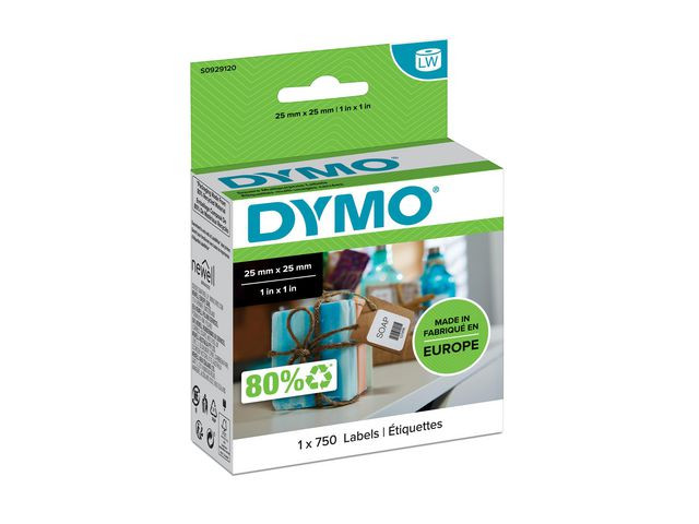 Etikett DYMO LW 25x25mm 750/fp