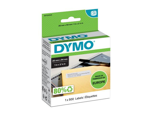 Etikett DYMO LW retur 25x54mm 500/fp