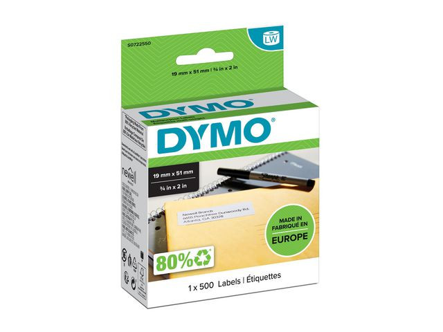 Etikett DYMO LW 19x51mm 500/fp
