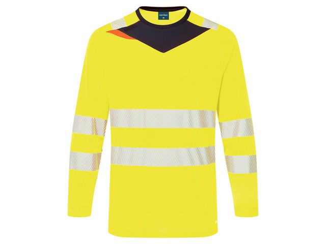 T-shirt varsel LÄ PW DX416 kl2 gul 2XL