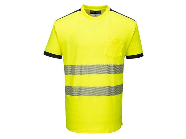 T-shirt varsel PW T181 kl2 gul L