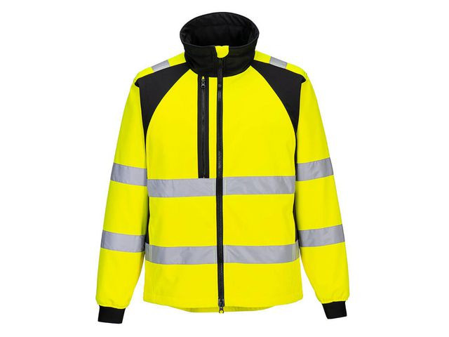 Varselsoftshell PW CD875 Kl 2/3 gul M