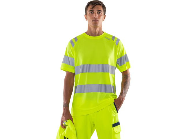 T-shirt varsel FRISTADS 7860 gul kl3 4XL