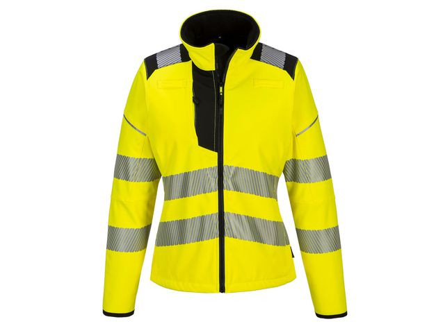 Varselsoftshell dam PW381 Hi-vis kl 2 L